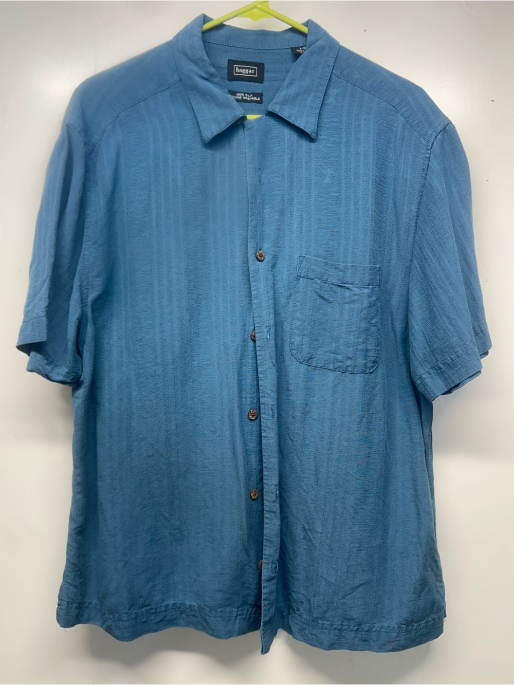 Haggar Blue Casual Button-Down Shirt